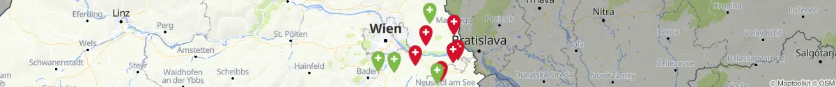 Map view for Pharmacies emergency services nearby Hundsheim (Bruck an der Leitha, Niederösterreich)